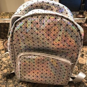 Silver Mini Backpack